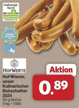 Famila Nord West HOFWERTE Hof-Wiener, unser Kulinarischer Botschafter 2024 Angebot