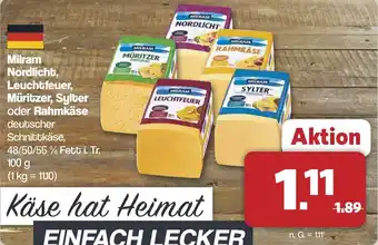 Famila Nord West Milram Nordlicht, Leuchtfeuer, Müritzer, Sylter oder Rahmkäse Angebot