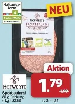 Famila Nord West HOFWERTE Sportsalami Angebot