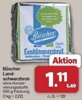 Famila Nord West Büscher Landschwarzbrot Angebot