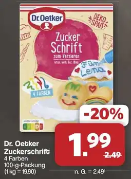 Famila Nord West Dr. Oetker Zuckerschrift Angebot