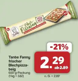 Famila Nord West Tante Fanny frischer Blechpizzateig Angebot