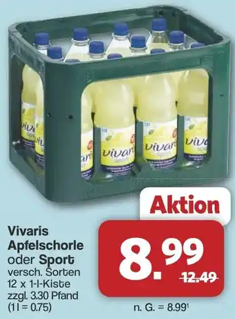 Famila Nord West Vivaris Apfelschorle oder Sport Angebot