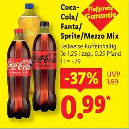 Lidl Coca- Cola /Fanta/ Sprite/Mezzo Mix Angebot