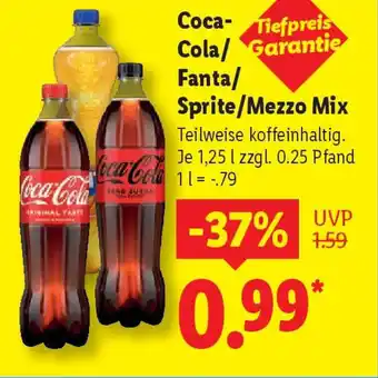 Lidl Coca- Cola /Fanta/ Sprite/Mezzo Mix Angebot
