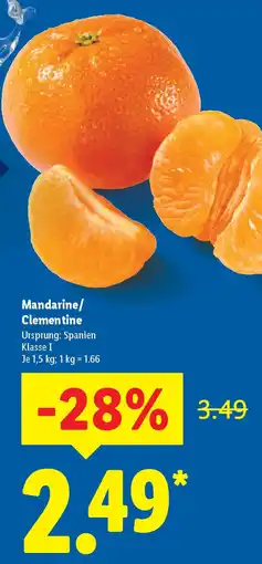 Lidl Mandarine/ Clementine Angebot