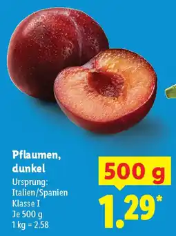 Lidl Pflaumen, dunkel Angebot