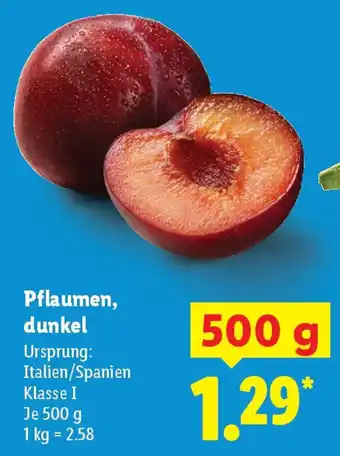 Lidl Pflaumen, dunkel Angebot
