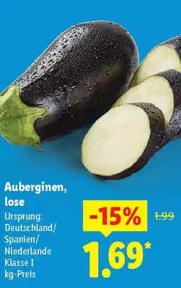 Lidl Auberginen, lose Angebot