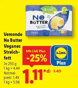 Lidl Vemondo No Butter Veganes Streich- fett Angebot