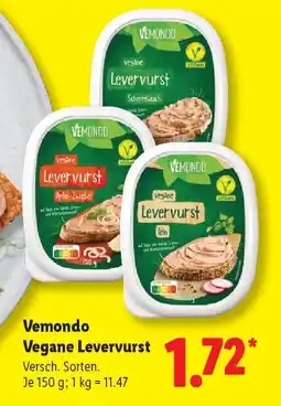 Lidl Vemondo Vegane Levervurst Angebot