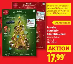 Lidl Favorina Gutschein- Adventskalender Angebot