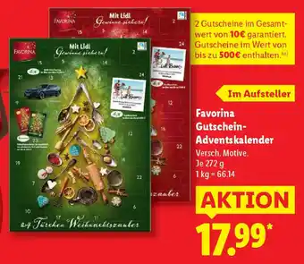 Lidl Favorina Gutschein- Adventskalender Angebot