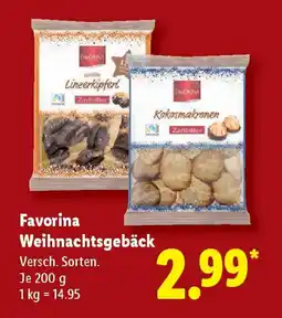 Lidl Favorina Weihnachtsgebäck Angebot