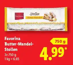 Lidl Favorina Butter-Mandel- Stollen Angebot