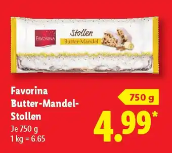 Lidl Favorina Butter-Mandel- Stollen Angebot