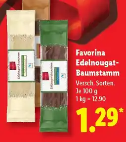 Lidl Favorina Edelnougat- Baumstamm Angebot