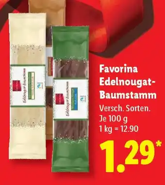 Lidl Favorina Edelnougat- Baumstamm Angebot
