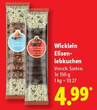 Lidl Wicklein Elisen- lebkuchen Angebot