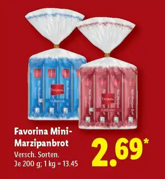 Lidl Favorina Mini- Marzipanbrot Angebot