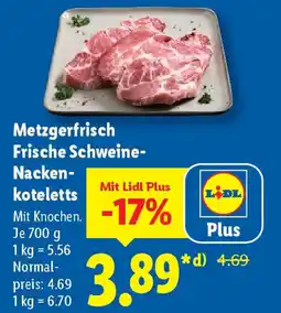Lidl Metzgerfrisch Frische Schweine- Nacken- koteletts Angebot