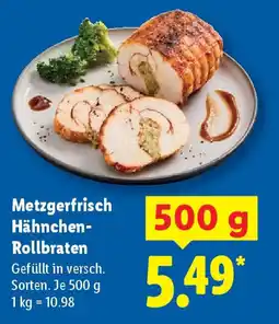 Lidl Metzgerfrisch Hähnchen- Rollbraten Angebot