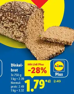 Lidl Dinkel- brot Angebot