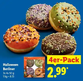Lidl Halloween Berliner 4er-Pack Angebot
