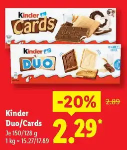 Lidl Kinder Duo/Cards Angebot