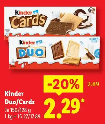 Lidl Kinder Duo/Cards Angebot