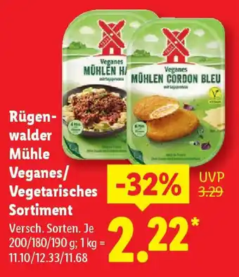 Lidl Rügen- walder Mühle Veganes/ Vegetarisches Sortiment Angebot