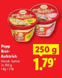 Lidl Popp Brot- Aufstrich Angebot
