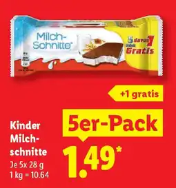 Lidl Kinder Milch- schnitte 5er-Pack Angebot