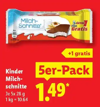 Lidl Kinder Milch- schnitte 5er-Pack Angebot