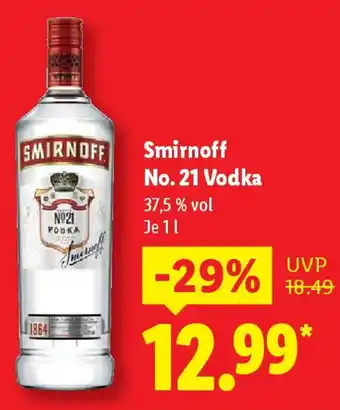 Lidl Smirnoff No. 21 Vodka Angebot