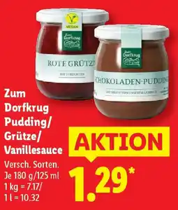 Lidl Zum Dorfkrug Pudding/ Grütze/ Vanillesauce Angebot