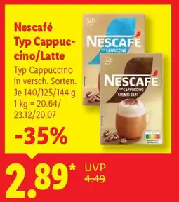 Lidl Nescafé Typ Cappuc- cino/Latte Angebot
