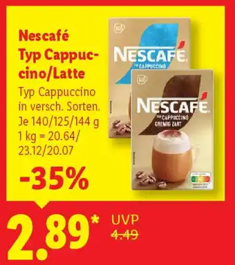 Lidl Nescafé Typ Cappuc- cino/Latte Angebot