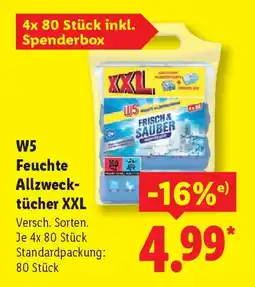 Lidl W5 Feuchte Allzweck- tücher XXL Angebot