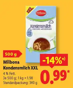 Lidl Milbona Kondensmilch XXL Angebot