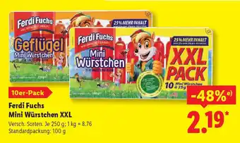 Lidl Ferdi Fuchs Mini Würstchen XXL Angebot