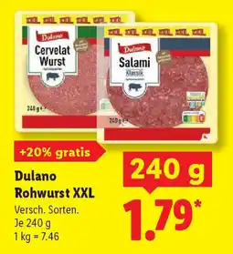 Lidl Dulano Rohwurst XXL Angebot