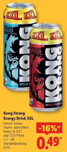 Lidl Kong Strong Energy Drink XXL Angebot