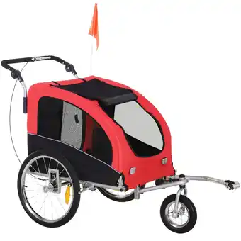 Netto Marken-Discount PawHut Fahrradanhänger 600D Oxford, Stahlrohr Angebot