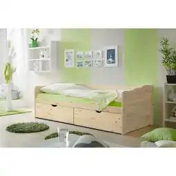 Netto Marken-Discount TiCAA Sofabett Funktionsbett Gästebett Melanie Kiefer Natur inkl. Matratze und Rollrost Angebot