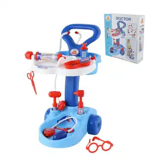 Netto Marken-Discount Polesie Kinder Arzt-Set mit Wagen 36582 viel Zubehör Stethoskop Spritze Lupe uvm blau Angebot
