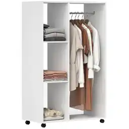 Netto Marken-Discount HOMCOM Kleiderschrank auf Rollen Spanplatte, Aluminiumlegierung Angebot