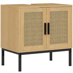 Netto Marken-Discount kleankin Waschbeckenunterschrank Spanplatte, Rattan Angebot