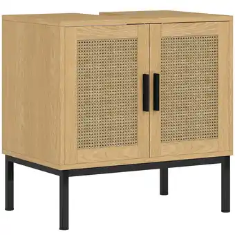 Netto Marken-Discount kleankin Waschbeckenunterschrank Spanplatte, Rattan Angebot