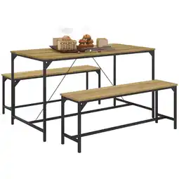 Netto Marken-Discount HOMCOM Esstisch Set Spanplatte, Stahl Angebot